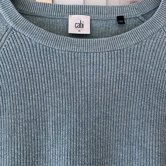 CAbi NWOT Swing Trapeze Blue Sky Knit Sweater Style 5133 - Picture 4 of 7